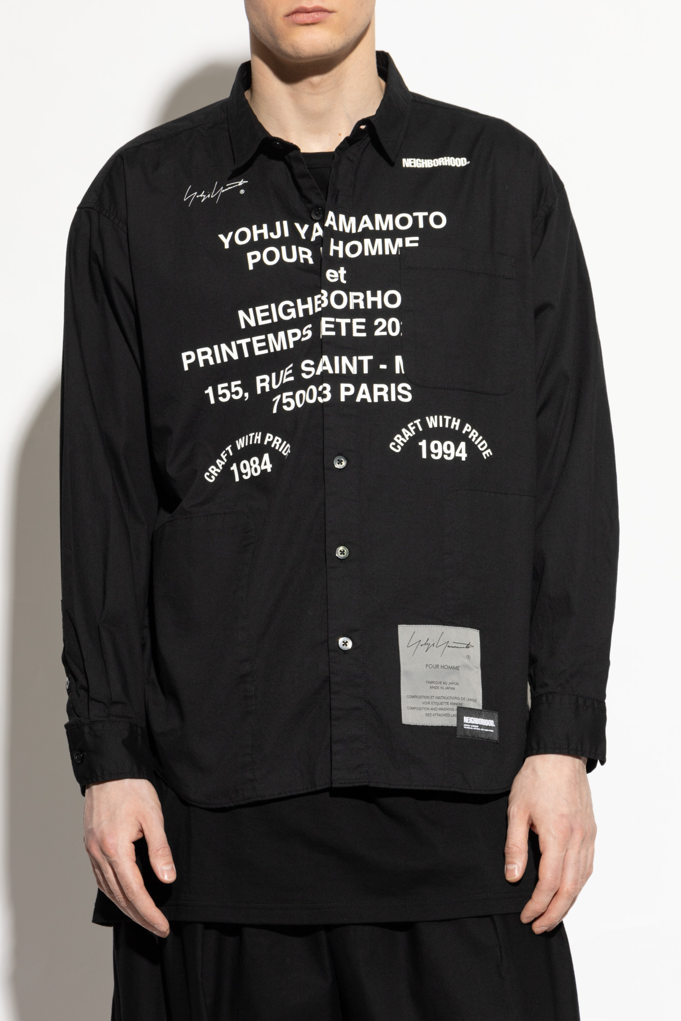 yohji yamamoto POUR HOMME シャツ Yohji Yamamoto Shirt with print | Men's Clothing | Vitkac